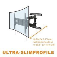 Loctek R2 For Both Flat Panel And Curved Panel UHD HD TV Wall Mount Bracket Articulating Arm Swivel &amp; Tilt for... N4