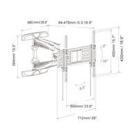 Loctek R2 For Both Flat Panel And Curved Panel UHD HD TV Wall Mount Bracket Articulating Arm Swivel &amp; Tilt for... N8