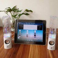 Vktech Led Dancing Water Speakers Light Show Fountain Speakers for Cellphone Notebook Mp4 Mp3 (White) N2