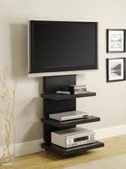 Altra Furniture Hollow Core AltraMount TV Stand with Mount for TVs Up to 60-Inch, Black Espresso