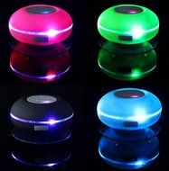 Innovation Suction Cup Colorful Handsfree Waterproof Bluetooth Shower Speaker with LED flashing light (Black Color) N8