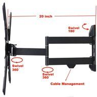 VideoSecu ML531BE TV Wall Mount for most 22"-55" LED LCD Plasma Flat Screen Monitor up to 88 lb VESA 400x400 with... N3