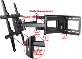 VideoSecu ML531BE TV Wall Mount for most 22"-55" LED LCD Plasma Flat Screen Monitor up to 88 lb VESA 400x400 with... N12