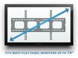 Mount-It! MI-303L Premium Tilting TV Wall Mount Bracket for 40 - 70 inch LCD, LED, or Plasma Flat Screen TV -... N2