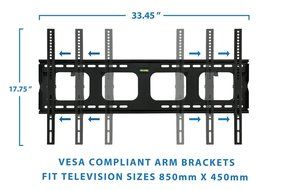 Mount-It! MI-303L Premium Tilting TV Wall Mount Bracket for 40 - 70 inch LCD, LED, or Plasma Flat Screen TV -... N4