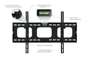 Mount-It! MI-303L Premium Tilting TV Wall Mount Bracket for 40 - 70 inch LCD, LED, or Plasma Flat Screen TV -... N11