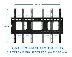 Mount-It! MI-303L Premium Tilting TV Wall Mount Bracket for 40 - 70 inch LCD, LED, or Plasma Flat Screen TV -... N12