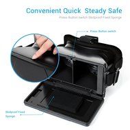 3D VR Headset - Emixc Virtual Reality Box Glasses Adjustable Lens Strap for 3.5-6.0 Inch Smartphone iPhone 7/6S... N2