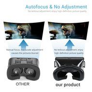 3D VR Headset - Emixc Virtual Reality Box Glasses Adjustable Lens Strap for 3.5-6.0 Inch Smartphone iPhone 7/6S... N5