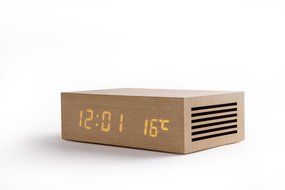 Homtime M9 Wooden Charging Station Dual Port Alarm Clock Bluetooth Speaker NFC Bluetooth Speakers for iPhone 5... N2