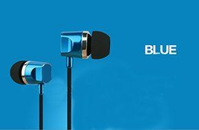 In-ear Stereo Earphone 3.5mm Plug Sport Running Headphone For PC MP3 MP4 iPhone Samsung Xiaomi Color Blue