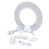1byone 50 Miles Amplified HDTV Antenna Omni-directional TV Antenna with Inline Amplifier and Included Stand, 10... N6