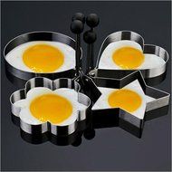 Elevin(TM) 4PC Thick Stainless Steel Omelette Mold Control Rice Omelette Mold Love N2