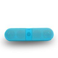 Wireless Mini Pill Multi-function Bluetooth Speaker w/ Mic TF card / FM Radio Function (Blue)