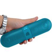 Wireless Mini Pill Multi-function Bluetooth Speaker w/ Mic TF card / FM Radio Function (Blue) N4