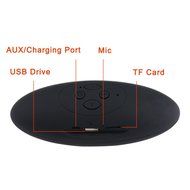 Mini Rugby Shape Wireless Bluetooth Speaker Support USB Drive/TF Card/Hands-free Call (Black) N4