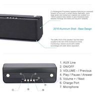 Efsound Handheld Portable Wireless Bluetooth Speaker Aluminum Enclosure Built in Microphone and Hands-Free with... N5
