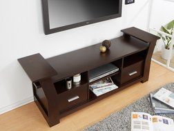 ioHOMES Torena Multi-Storage TV Stand, Walnut N3