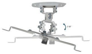 VIVO Universal Adjustable White Ceiling Projector / Projection Mount Extending Arms (MOUNT-VP01W) N4