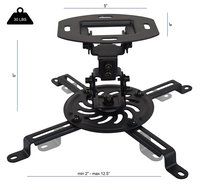 VIVO Universal Adjustable White Ceiling Projector / Projection Mount Extending Arms (MOUNT-VP01W) N9