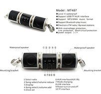 Bomwill Motorcycle Scooter Bike ATV Waterproof Bluetooth Motorcycle Speaker with Stereo Sound System - Radio Remote... N4