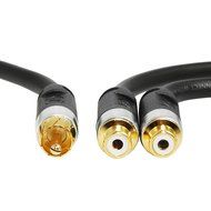 Mediabridge ULTRA Series RCA Y-Adapter (12 Inches) - 1-Male to 2-Female for Digital Audio or Subwoofer - (Part... N3