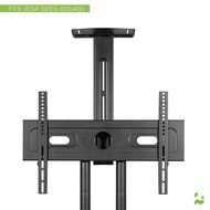 Kanto Mobile TV Stand with Adjustable shelf and flat screen mount &ndash; Fits 37&Prime; to 65&Prime; Monitors &ndash; Black N9