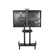 Kanto Mobile TV Stand with Adjustable shelf and flat screen mount &ndash; Fits 37&Prime; to 65&Prime; Monitors &ndash; Black N19