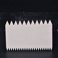 Wonderful-Buying 1 Piece Kitchen Plastic Pizza Dough Pastry Cake Double-side Teeth Scraper Cutter Tool