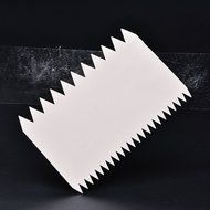 Wonderful-Buying 1 Piece Kitchen Plastic Pizza Dough Pastry Cake Double-side Teeth Scraper Cutter Tool N2