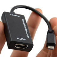 EXW MHL Micro USB to HDMI Cable Adapter Samsung Galaxy S3 S4 S5 Note 2 Tab3 For HDTV (5 Pin adapter) N2