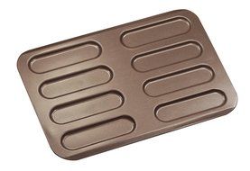 Paderno World Cuisine A4982308 Non-Stick Eclair Mold, Brown