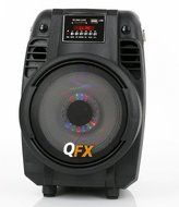 QFX WORLDWIDE VOLTAGE BLUETOOTH Portable Party Tailgater Speaker with LED Moonlight and USB/MIC Inputs, BONUS... N3