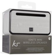 KitSound Ignite Mini Universal Portable Wireless Bluetooth Speaker Compatible with Smartphones and Tablets - White N4
