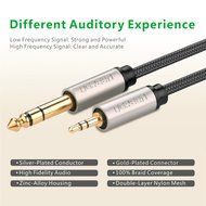Ugreen Gold Plated 3.5mm 1/8" Male to 6.35mm 1/4" Male Stereo Audio Cable 3 Feet N4