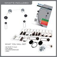 QualGear QG-TM-001 37-Inch to 70-Inch Universal Ultra Slim Low Profile Picture Hanging Style Wire Rope Wall Mount... N2
