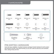 QualGear QG-TM-001 37-Inch to 70-Inch Universal Ultra Slim Low Profile Picture Hanging Style Wire Rope Wall Mount... N5