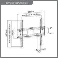 QualGear QG-TM-001 37-Inch to 70-Inch Universal Ultra Slim Low Profile Picture Hanging Style Wire Rope Wall Mount... N14
