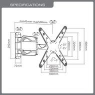 QualGear QG-TM-001 37-Inch to 70-Inch Universal Ultra Slim Low Profile Picture Hanging Style Wire Rope Wall Mount... N22