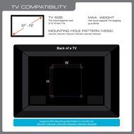 QualGear QG-TM-001 37-Inch to 70-Inch Universal Ultra Slim Low Profile Picture Hanging Style Wire Rope Wall Mount... N30