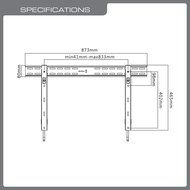 QualGear QG-TM-001 37-Inch to 70-Inch Universal Ultra Slim Low Profile Picture Hanging Style Wire Rope Wall Mount... N34