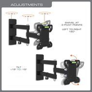 QualGear QG-TM-001 37-Inch to 70-Inch Universal Ultra Slim Low Profile Picture Hanging Style Wire Rope Wall Mount... N39