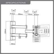 QualGear QG-TM-001 37-Inch to 70-Inch Universal Ultra Slim Low Profile Picture Hanging Style Wire Rope Wall Mount... N42