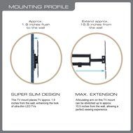 QualGear QG-TM-001 37-Inch to 70-Inch Universal Ultra Slim Low Profile Picture Hanging Style Wire Rope Wall Mount... N46
