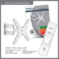 QualGear QG-TM-001 37-Inch to 70-Inch Universal Ultra Slim Low Profile Picture Hanging Style Wire Rope Wall Mount... N60