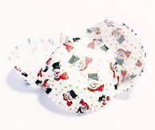 Smiley Snowman Mini Cupcake Cases N4