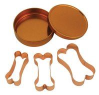 Fox Run Brands 21000 Copper Dog Bone Cookie Cutter Set