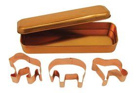Fox Run Brands 21000 Copper Dog Bone Cookie Cutter Set N3