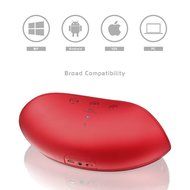 Etekcity RoverBeats T12 Portable Wireless Bluetooth Speaker, Enhanced Bass (Red) (Certified Refurbished)