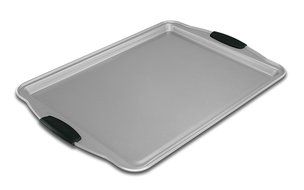 FortheChef's 13" Cookie Sheet with Silicone Grips